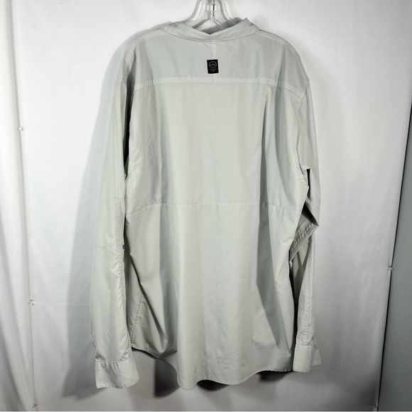 Wrangler ATG All Terrain Gear Light Gray Long Sleeve Button Down Shirt 2X Tall - Picture 7 of 7